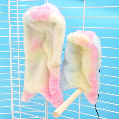 Rede de Pelúcia Macia para Pássaros, Rede de Inverno à Prova de Vento para Papagaios, Rede Quente para Pássaros, Toca, Ninho, Tenda, Cama, Xale de Periquito, Gaiola Hangi X6O1
