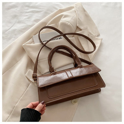 High Quality PU Leather Handbag Purse Women's Bag Solid Color Shoulder Crossbody Bags Lady Messenger Small Tote for Women Girls