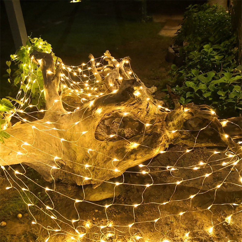 Luzes de corda de rede de LED 8 modos 220V 110V plugue UE/EUA Festival Decoração de Natal Guirlandas Festa de Natal Jardim Ano Novo Casamento