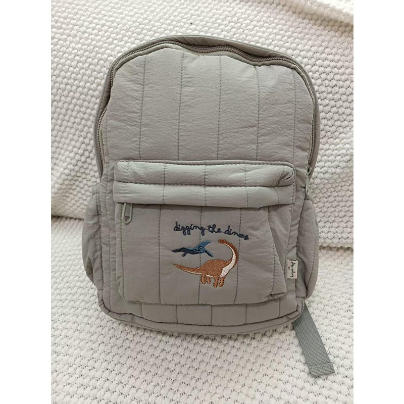 Mochila Infantil de Desenho Animado com Novo Design 2025, Padrão de Bordado de Animais, Mochila Escolar para Meninos, Meninas, Crianças Pequenas, Pré-Escola e Creche