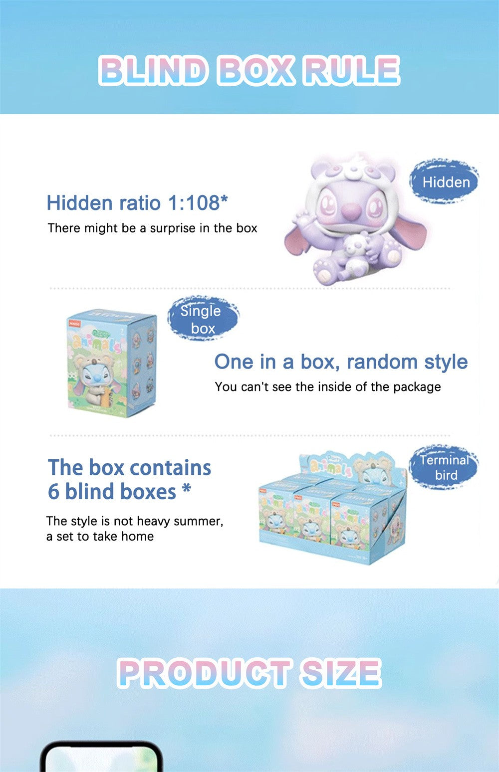 MINISO Disney Stitch Animals Party Series Blind Box – Última Estatueta, Decoração de Figura Surpresa, Sacola Surpresa, Presente de Aniversário