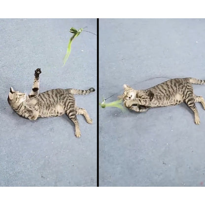 1p Brinquedo para Gato Simulação Pássaro Substitui Cabeça Varinha de Provocação Interativa para Gatos Brinquedo Interativo para Pets