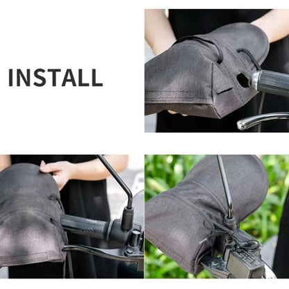 1 Par de Luvas de Guiador para Motocicletas Impermeáveis, à Prova de Vento e com Proteção Solar para a Maioria das Motos, Scooters, ATVs, Motores de Neve