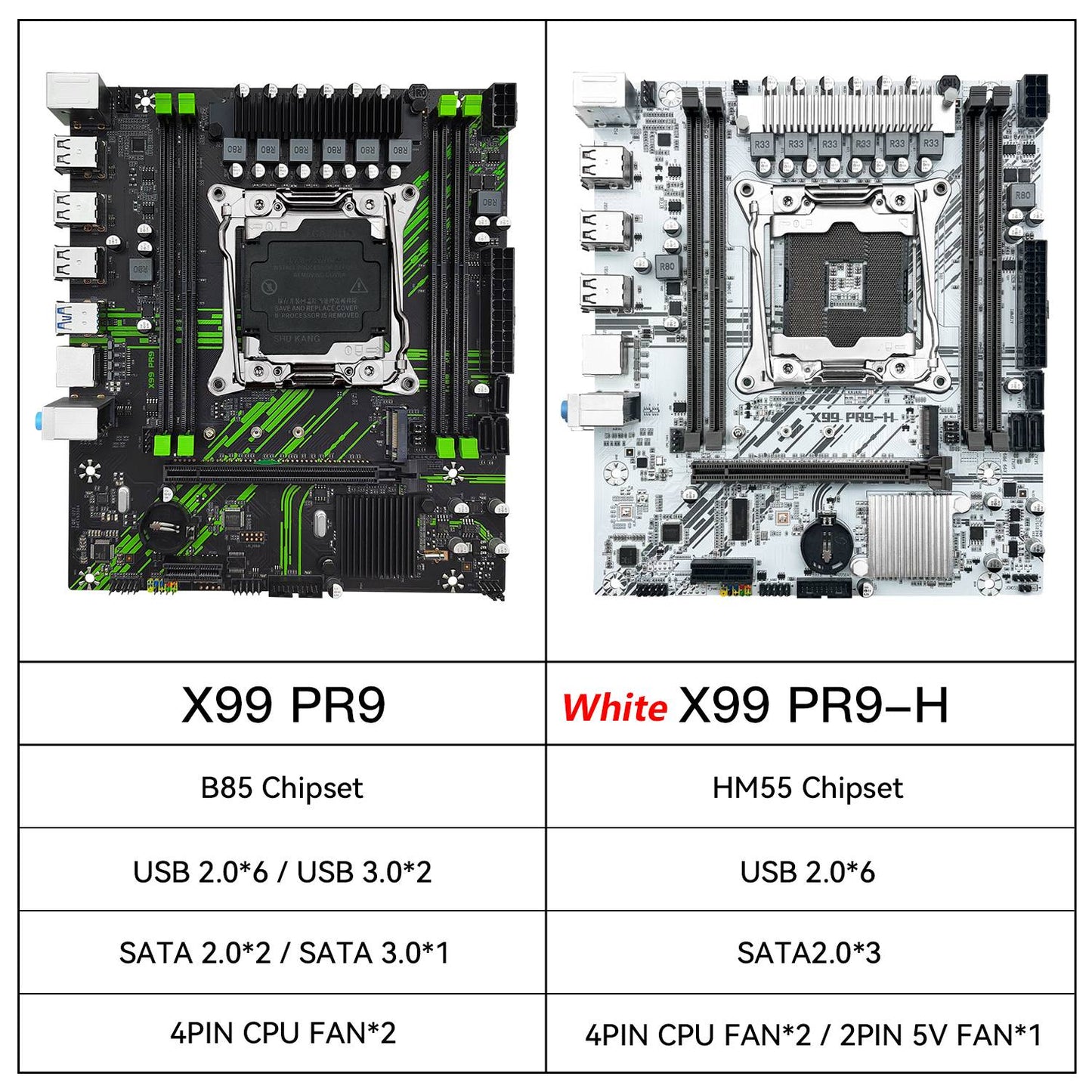 MACHINIST X99 Motherboard kit set Intel Xeon E5 2650 V4 LGA 2011-3 CPU DDR4 8GB*2pcs NVME m.2 White X99 PR9-H Optional combo