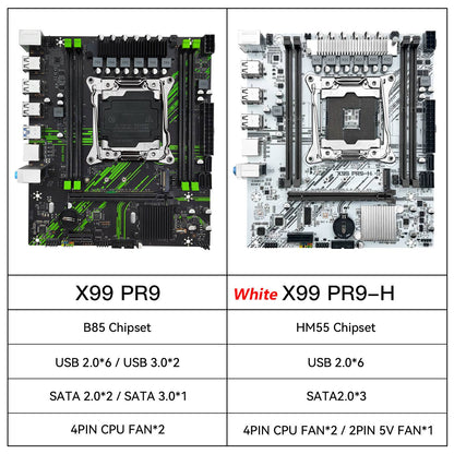 MACHINIST X99 Motherboard kit set Intel Xeon E5 2650 V4 LGA 2011-3 CPU DDR4 8GB*2pcs NVME m.2 White X99 PR9-H Optional combo