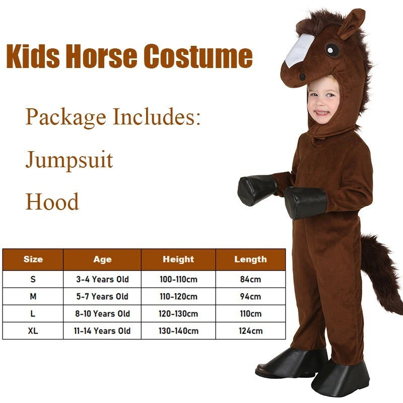 3?14Y 2026 New Arrival Kids Lamb Sheep & Horse Animal Costume, Boys Girls Outfit for Halloween Carnival Dress?Up Party