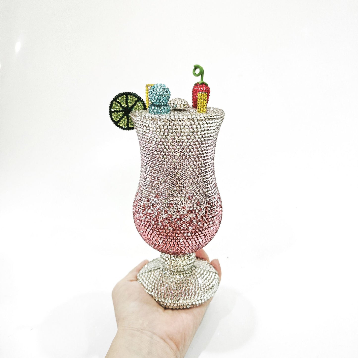 XIYUAN Martini Purse Women Crystal Evening Bags Luxury Designer Diamonds Cup Clutches Wedding Bridal Handbag Lady Rhinestone Bag