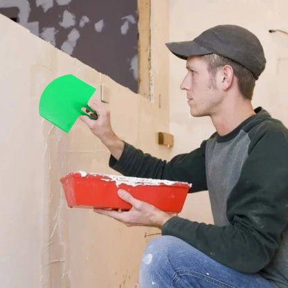 2 Peças Pá de Balde Curvo Placa de Massa Espátula de Gesso Raspadores de Tinta Pincéis para Raspar Decalques Aplicador de Construção de Patches