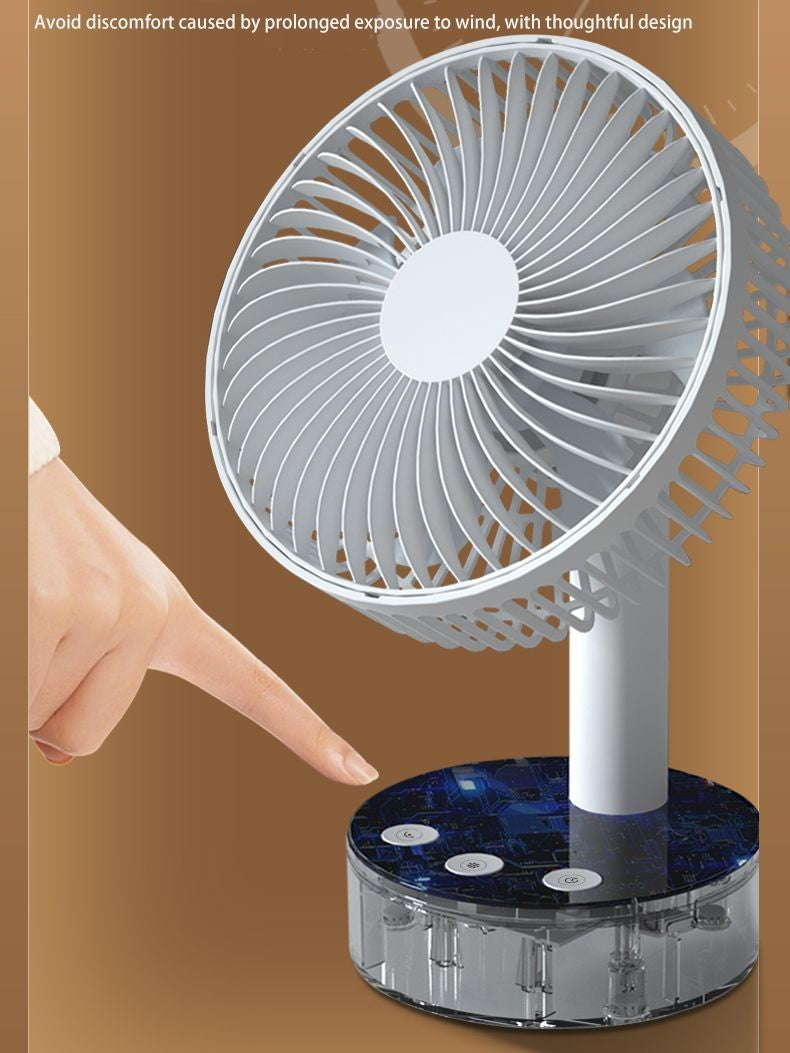 Mini Oscillating Fan, Portable Battery-Operated Table Fan with 4 Speed Levels, 6-inch Desk fan with Timer