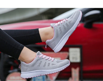 Women Casual Shoes Fashion Breathable Walking Mesh Flat Shoes Woman White Sneakers Women 2024 Tenis Feminino Female Shoes