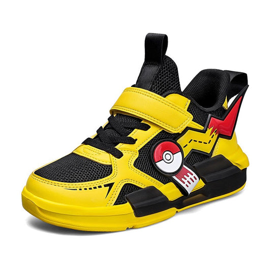 Pokemon Pikachu Children Sports Shoes Spring and autumn Fashion Anime Boy Sneakers Student Breathable Non-slip Running Shoe