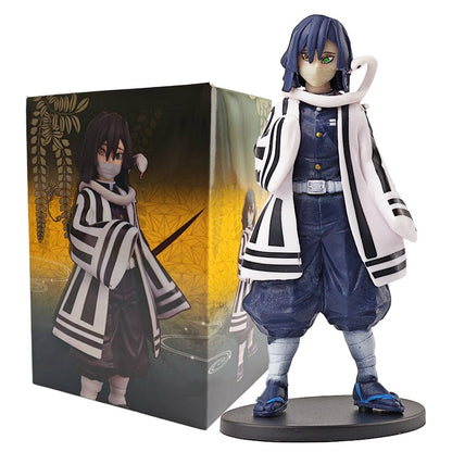 Boneco de Ação do Anime Demon Slayer - Kamado Tanjirou com Agatsuma Zenitsu e Nezuko PVC Modelo Brinquedos Kimetsu No Yaiba Guerreiros