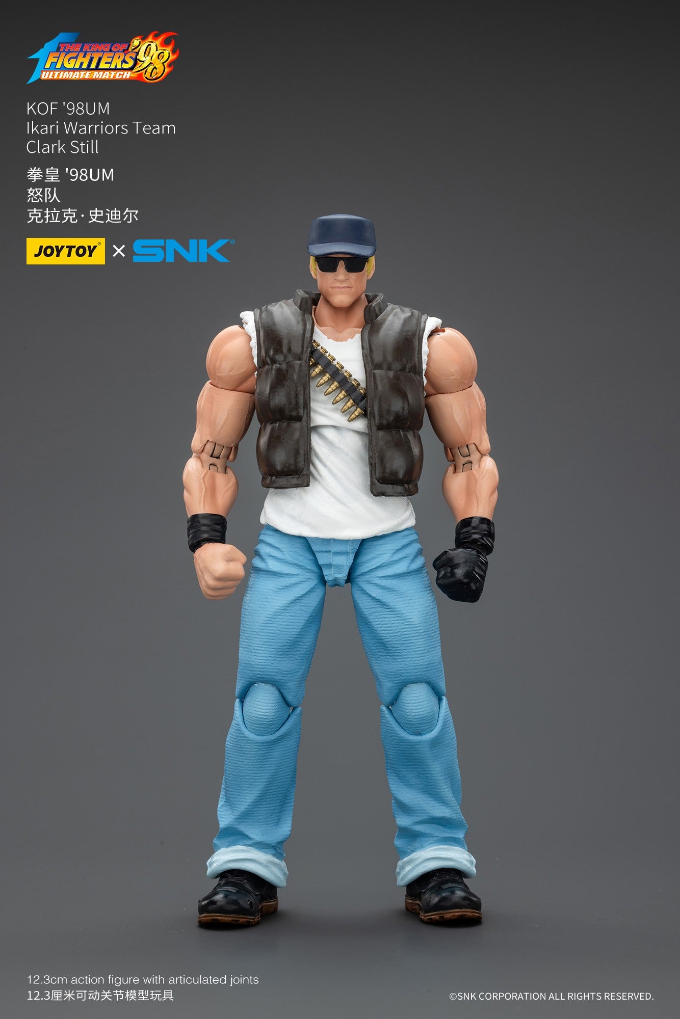 ?Em Estoque?JOYTOY SNK KOF'98UM Lkari Warriors Team Clark Still 1/18 Scale Boneco de Ação Modelo de Brinquedo