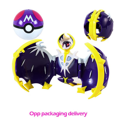 Figure Pokemon Pokeball transform Pikachu Charizard Venusaur Blastoise Mewtwo Gyarados Solgaleo Lunala Eevee poke ball toy gift