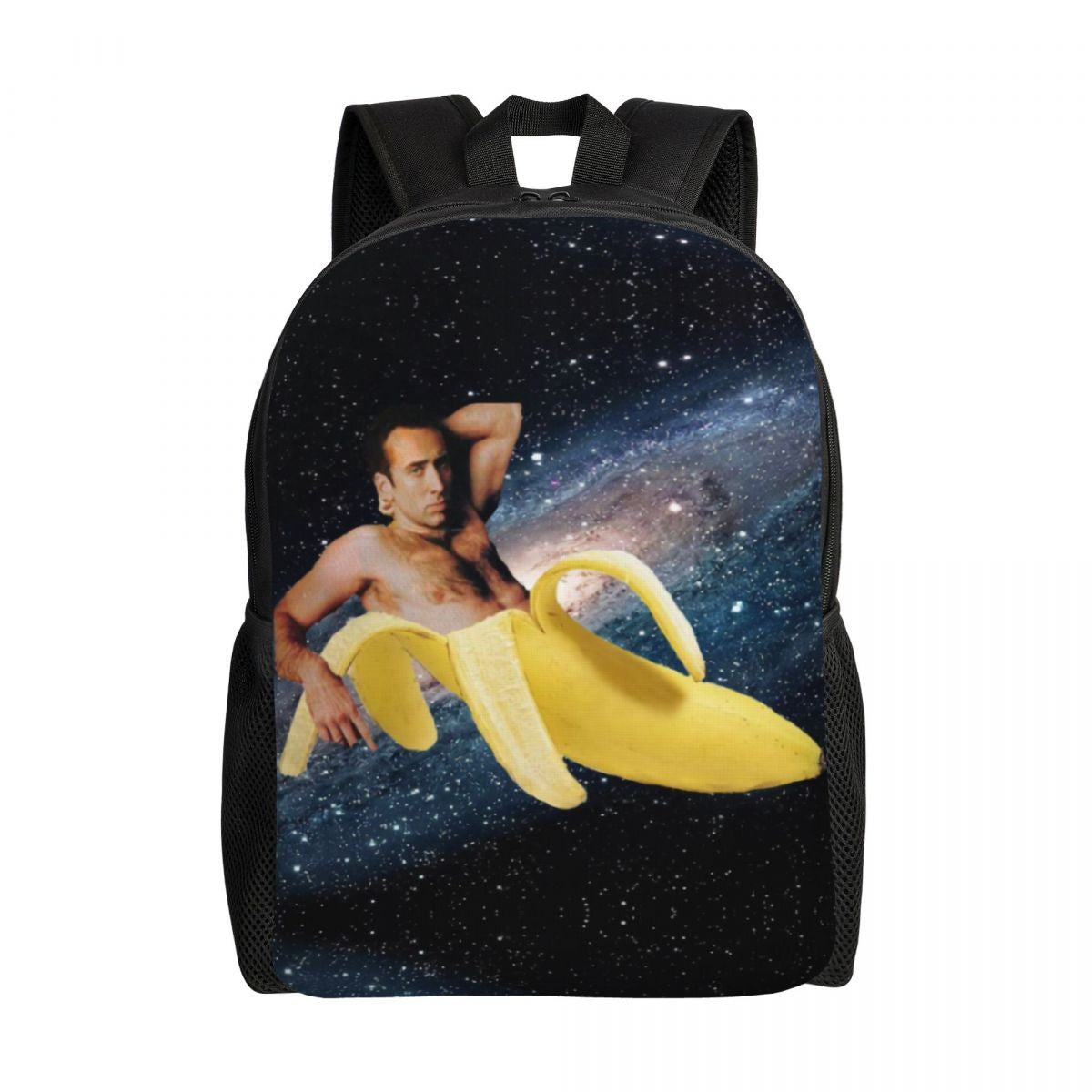 Custom Nicolas Cage Meme Laptop Backpack Women Men Basic Bookbag for College School Student Funny Bags