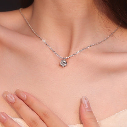 Colar Clássico Coroa TEN CARATS s925 Prata Esterlina Moissanite VVS1 para Mulheres Joia Certificada GRA Presente com frete grátis