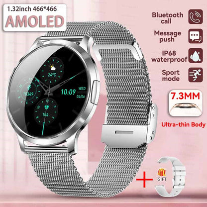 2026New Ultra Slim 1.32" HD AMOLED SmartWatch Women's Screen Always Display Time Heart Rate Calls HD High-end Fashion Smartwatch