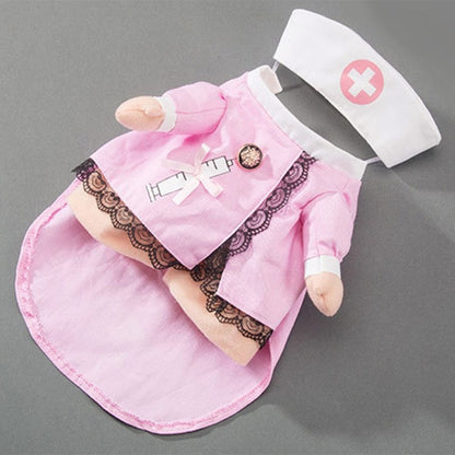 Fantasia de enfermeiro(a) para cachorro e gato, roupinha de enfermeiro(a) para animais de estimação, roupa de Halloween, Natal, para gatos e cães de pequeno e médio porte