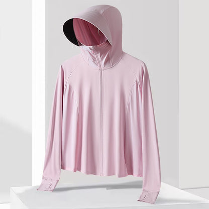 Neutral Hooded Sports Running Jacket Lightweight Quick Drying Suitable Outdoor Running Fitness Travel Commuting Sun Protection