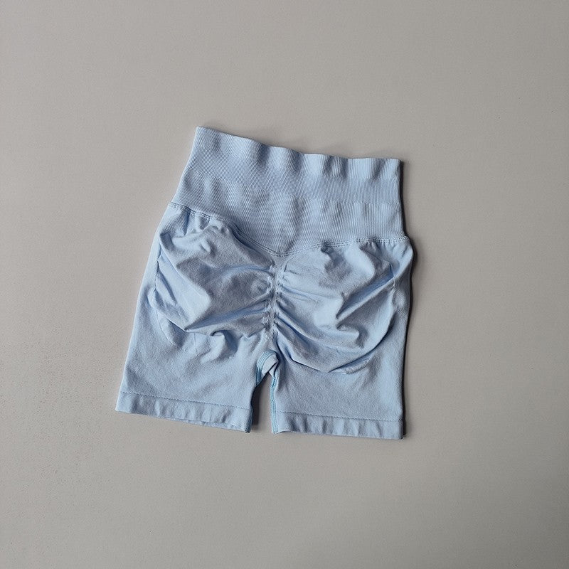 Peach Hip Lifting Sports Shorts Women High Waist and Waist Tightening Slimming Running Hip Speed Drying Three Point Tight Pants