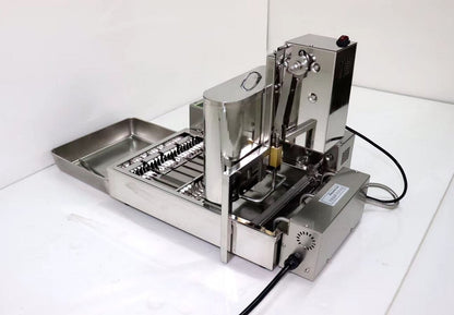 800-1000Peças/H Donuts 2000W Aquecimento Elétrico com Controle por Computador Máquina Automática de Fazer Rosquinhas de 4 Fileiras Máquina de Fazer Rosquinhas Automática 110V