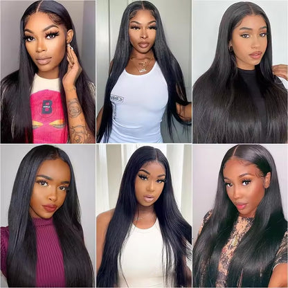 Apliques de Cabelo Lisos com Presilha em Extensões de Cabelo Preto Suave Apliques de Cabelo 16-28 Polegadas Apliques de Cabelo Grossos com Presilha