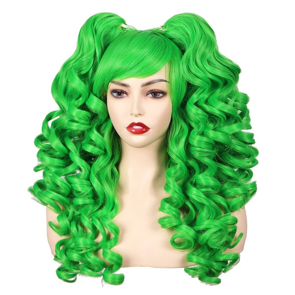 HAIRJOY Synthetic Hair  Wavy Pink Ponytail Wig for Jean Cosplay Game Princess  Anime Wigs with Hair Pigtails Bangs Halloween Wig