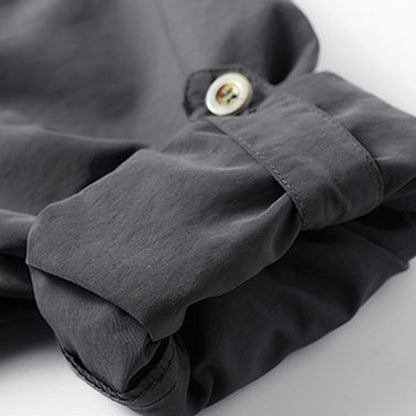 Spring Cargo Shirt For Men Long Sleeve Social Dress Shirt Top Casual Formal Shirt Blouses Oversized Tactical Shirt Man Clothes