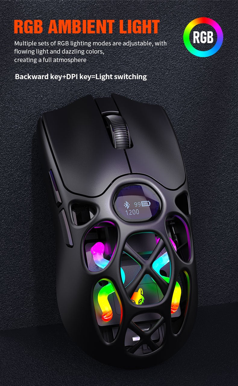 XUNFOX H16 Bluetooth wireless three-mode game mouse laptop e-sports lightweight mouse