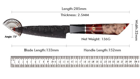 1-6 PCS Kitchen Knife 67 Layers Damascus Steel 10Cr15CoMoV core Kitchen Chef Slicing Utility Paring Knife Set mesh resin Handle