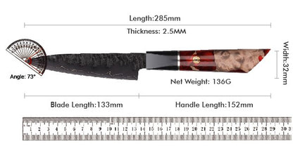 1-6 PCS Kitchen Knife 67 Layers Damascus Steel 10Cr15CoMoV core Kitchen Chef Slicing Utility Paring Knife Set mesh resin Handle