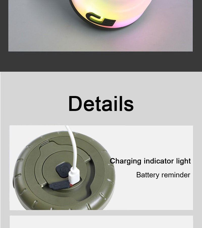 LED Light String Portable Camping Lights 1800mAh Rechargeable 8m Outdoor Atmosphere Tent Wedding Christmas Decor Strip Star Lamp