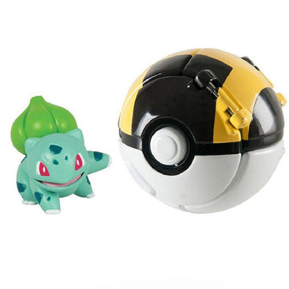Pokémon Boneco Elf Ball Anime Personagem Desenhos Animados Pikachu Charizard Pocket Monster Pet Modelo Deformável Brinquedo de Ação Presentes Infantis