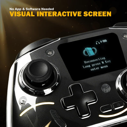 Hall effect Joystick Trigger Smart Screen Wireless Controller For Switch P4 iOS Android PC TV Dual Hall Joystick RGB Light