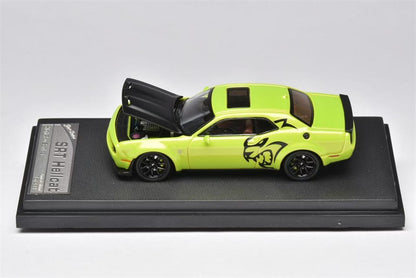 Novo Dodge Challenger Srt Hellcat Carro De Brinquedo Miniatura 1:64 Simulação Liga Abre Capô Presente Para Crianças
