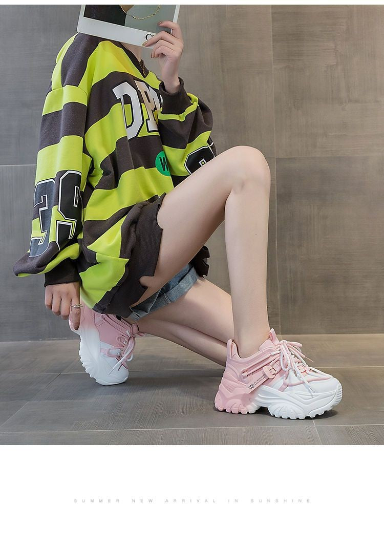 Women's Shoes Casual Shoes Spring Sneakers Platform Woman-shoes Tennis Female Fashion Thick Sole 2024 Roses Trainers Increased I