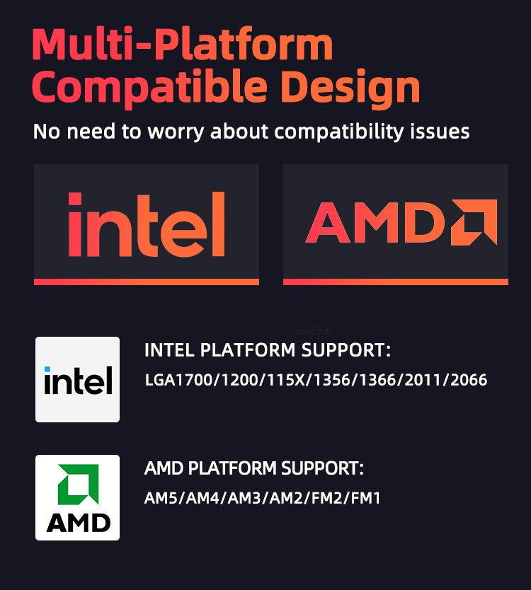 TEUCER UT45 Series CPU Cooler 45mm ITX Case Air Cooling Radiator with UT12015 FDB Fan for AM5 AM4 and LGA1700 1200 2011 for X99