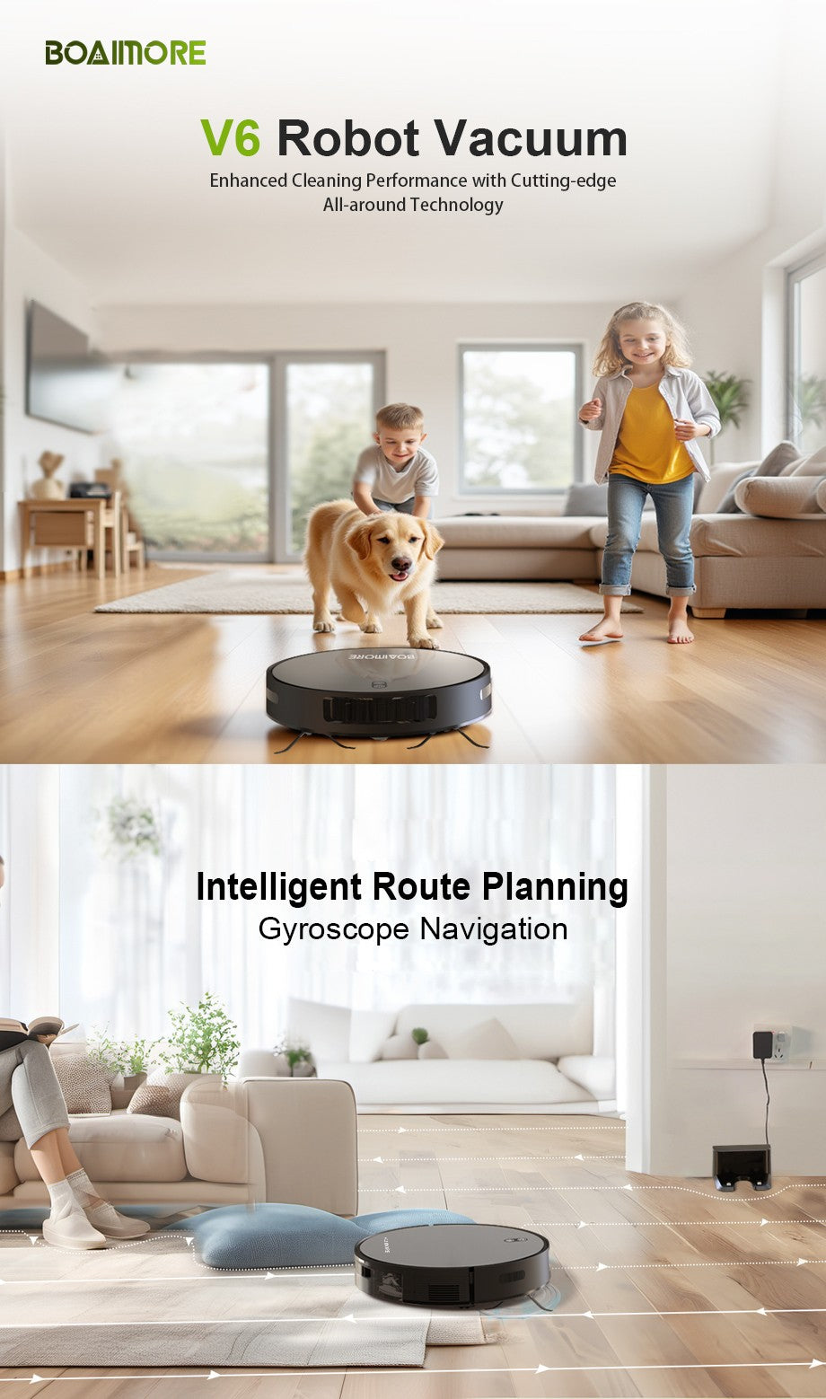 Robot Vacuum Cleaner Combo Mop,6500PA Suction Robotic,WiFi/Voice Control,Auto-Recharge,Pet Hair For Home Vacuum Cleaning Robotic