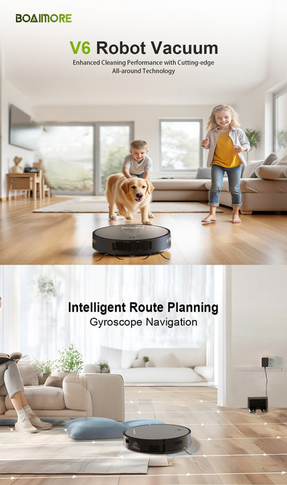 Robot Vacuum Cleaner Combo Mop,6500PA Suction Robotic,WiFi/Voice Control,Auto-Recharge,Pet Hair For Home Vacuum Cleaning Robotic