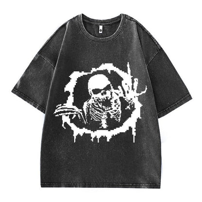 Misfortonez Spider Web Graphic Print Cotton T Shirts for Men 2025 Summer Streetwear Short Sleeve Tees Casual T-shirt Mens