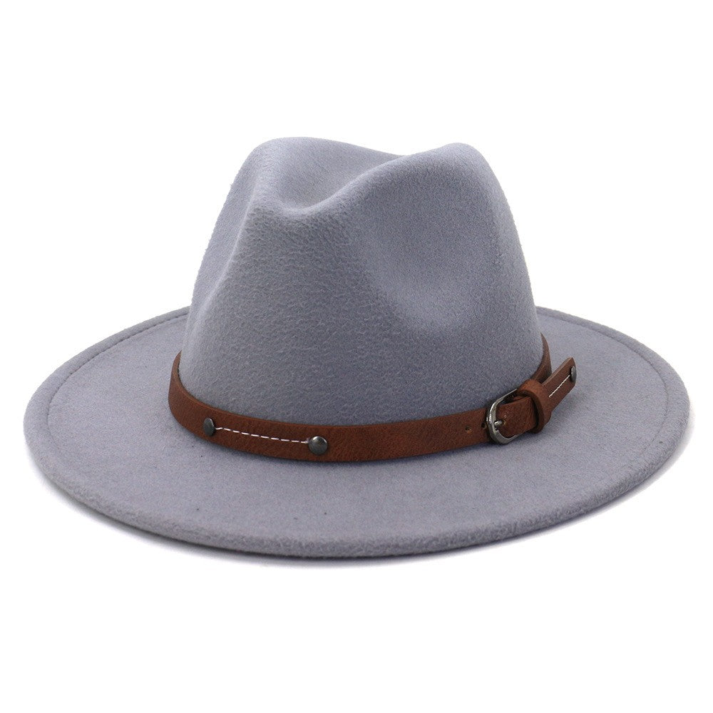 Fedoras Winter Hat For Women 59-61CM Men Panama Felted Jazz Hats New Trilby Church Cap sombreros de mujer