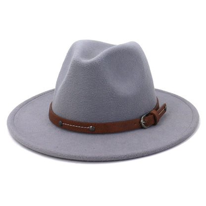Fedoras Winter Hat For Women 59-61CM Men Panama Felted Jazz Hats New Trilby Church Cap sombreros de mujer