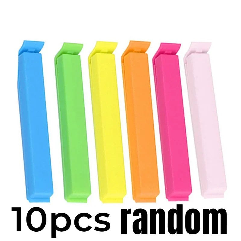 10-100pçs Clipes de Plástico para Saco de Comida Selador Braçadeira Ferramenta de Cozinha Selagem Portátil de Armazenamento Clipe de Vedação para Acessórios de Selagem de Saco