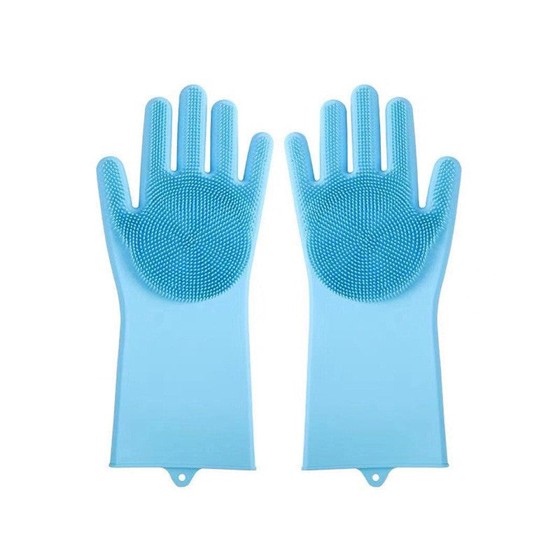 Pet Grooming Gloves Dog Cat Bathing Cleaning Glove Shampoo Scrubber Clean Soft Silicone Hair Removal Glove Hand Skin Protection