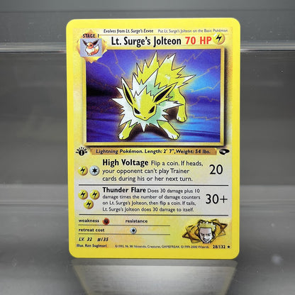 Cartas PROXY PKM Gym-Challenge/Neo-Genesis Lugia Typhlosion Rocket's Mewtwo PTCG Foil Game Collection Cards Game Toys