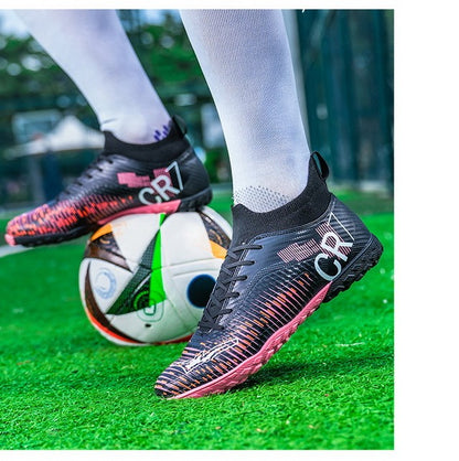 New Men's and Women's Football Cleats Firm Ground Outdoor Professional Football Shoes Lightweight Sports Sneaker Rugby Boots