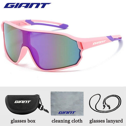 Óculos de Ciclismo Top Seller GIANT UV400 Anti-embaciamento Lentes REVO Nitidez HD Certificação CE/ANSI Design Cateye Bicicleta de Montanha/Estrada para homem e mulher
