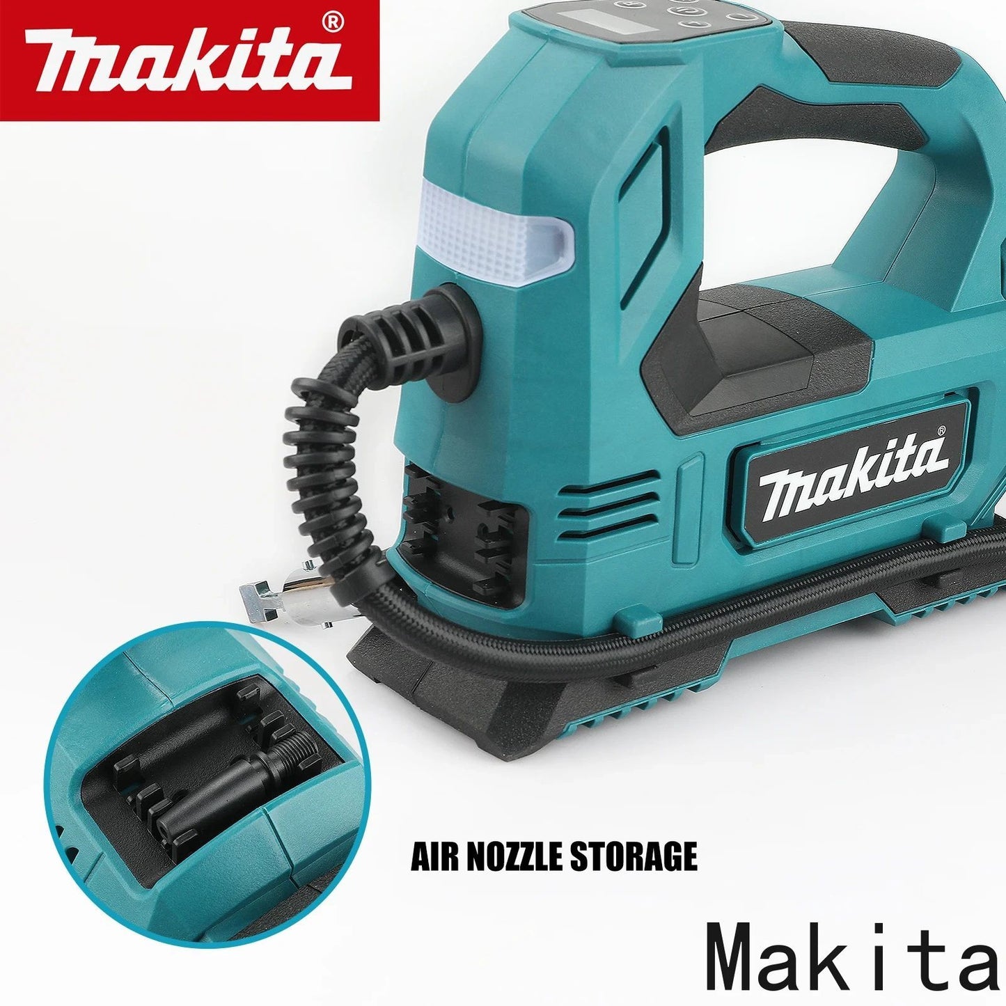 Inflador automático sem fio Makita DYS59 Bomba de ar elétrica Compressor de ar portátil para pneus de carro para bateria Makita 18V (sem bateria)