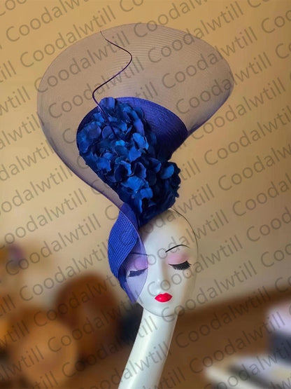 Beautiful Fascinator Hat For Women Elegant Weddings Pillbox Cap With Flower Luxury Party Derby Hat Femme Mariage Chapeau
