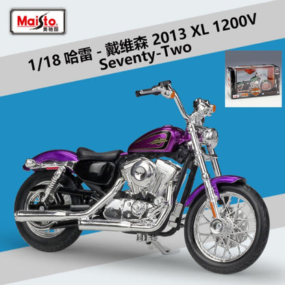 Maisto 1:18 Harley XL 1200V Seventy-Two Modelo de Moto de Liga Metálica Fundida Modelo de Moto de Rua de Metal Simulação Presentes Infantis